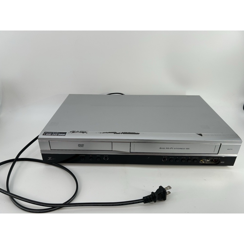 Zenith XBV713 DVD VCR Combo Player 4-Head Hi-Fi Stereo VHS No Remote- Tested